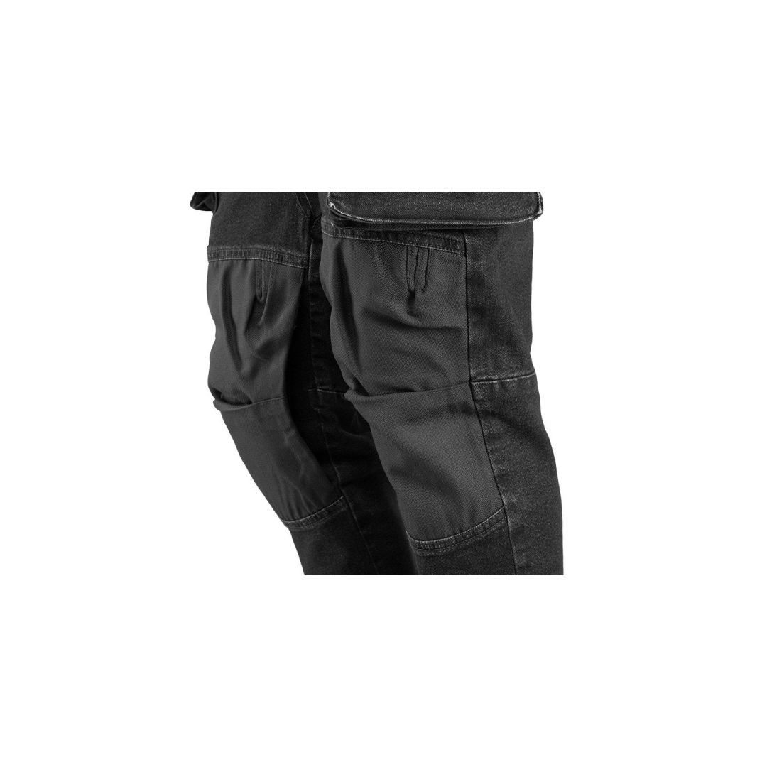 Darbinės kelnės DENIM, juodos, L dydis 6 Darbinės kelnės DENIM, juodos, L dydis 6