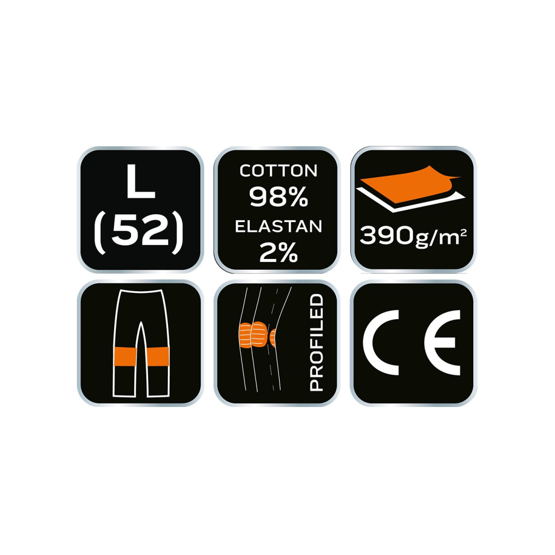 Darbinės kelnės DENIM, juodos, L dydis 8 Darbinės kelnės DENIM, juodos, L dydis 8