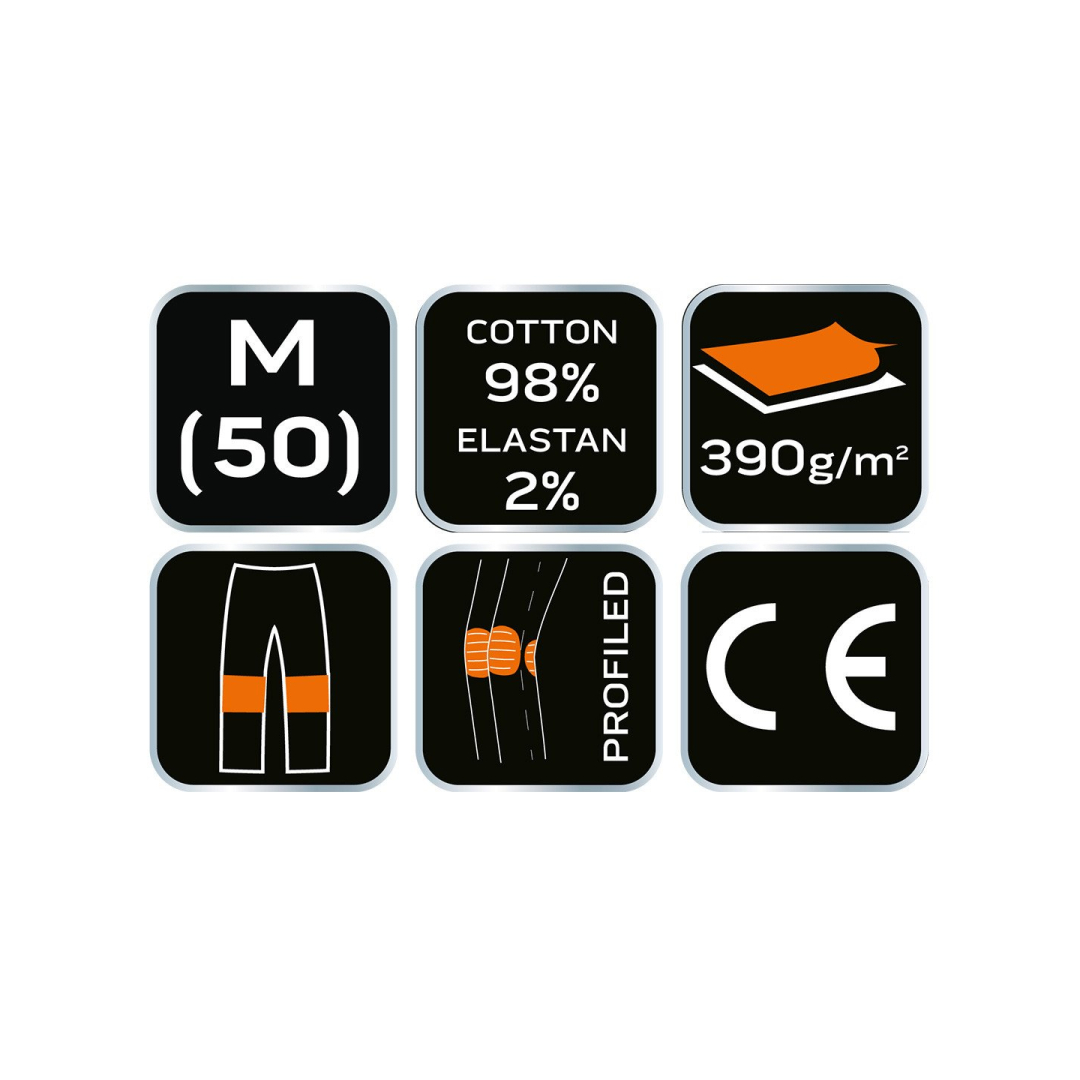 Darbinės kelnės DENIM, juodos, M dydis 8 Darbinės kelnės DENIM, juodos, M dydis 8