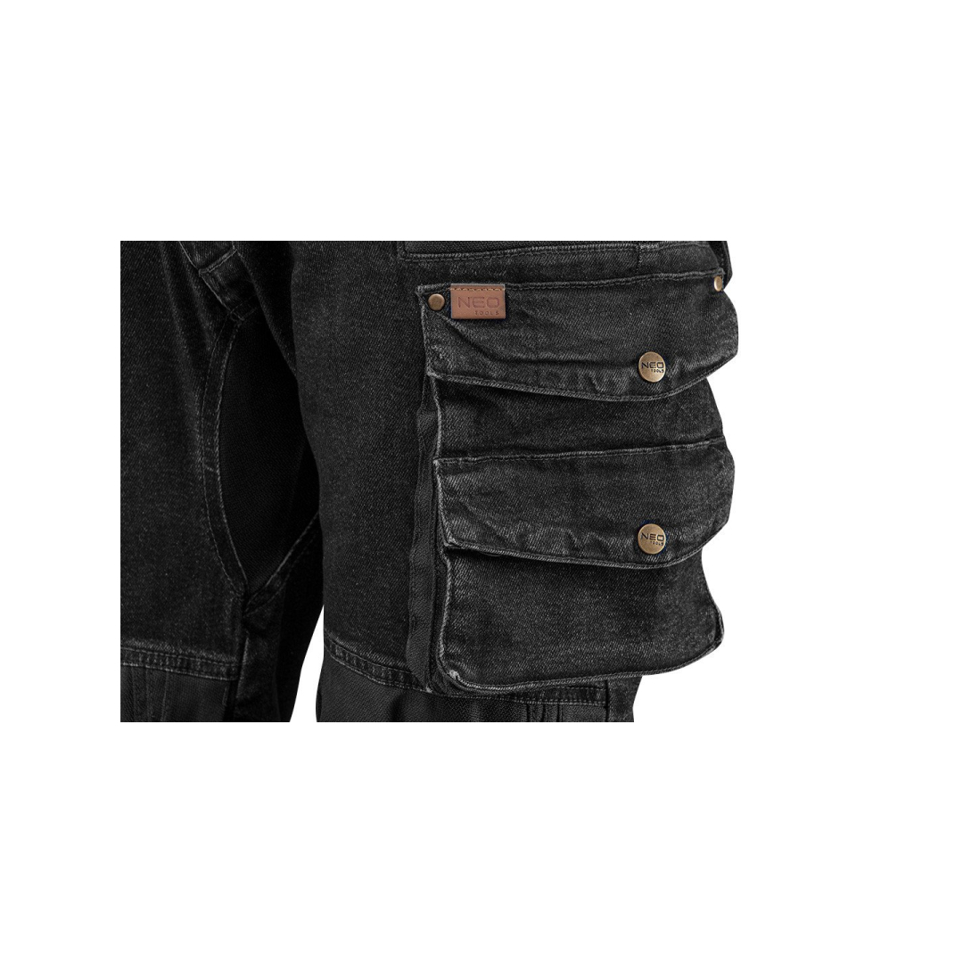 Darbinės kelnės DENIM, juodos, XS dydis 3