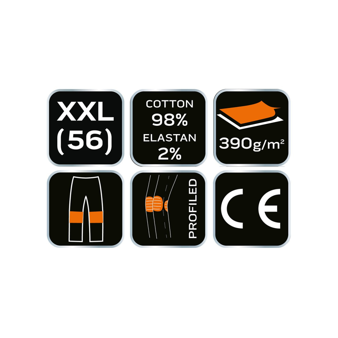 Darbinės kelnės DENIM, juodos, XXL dydis 8