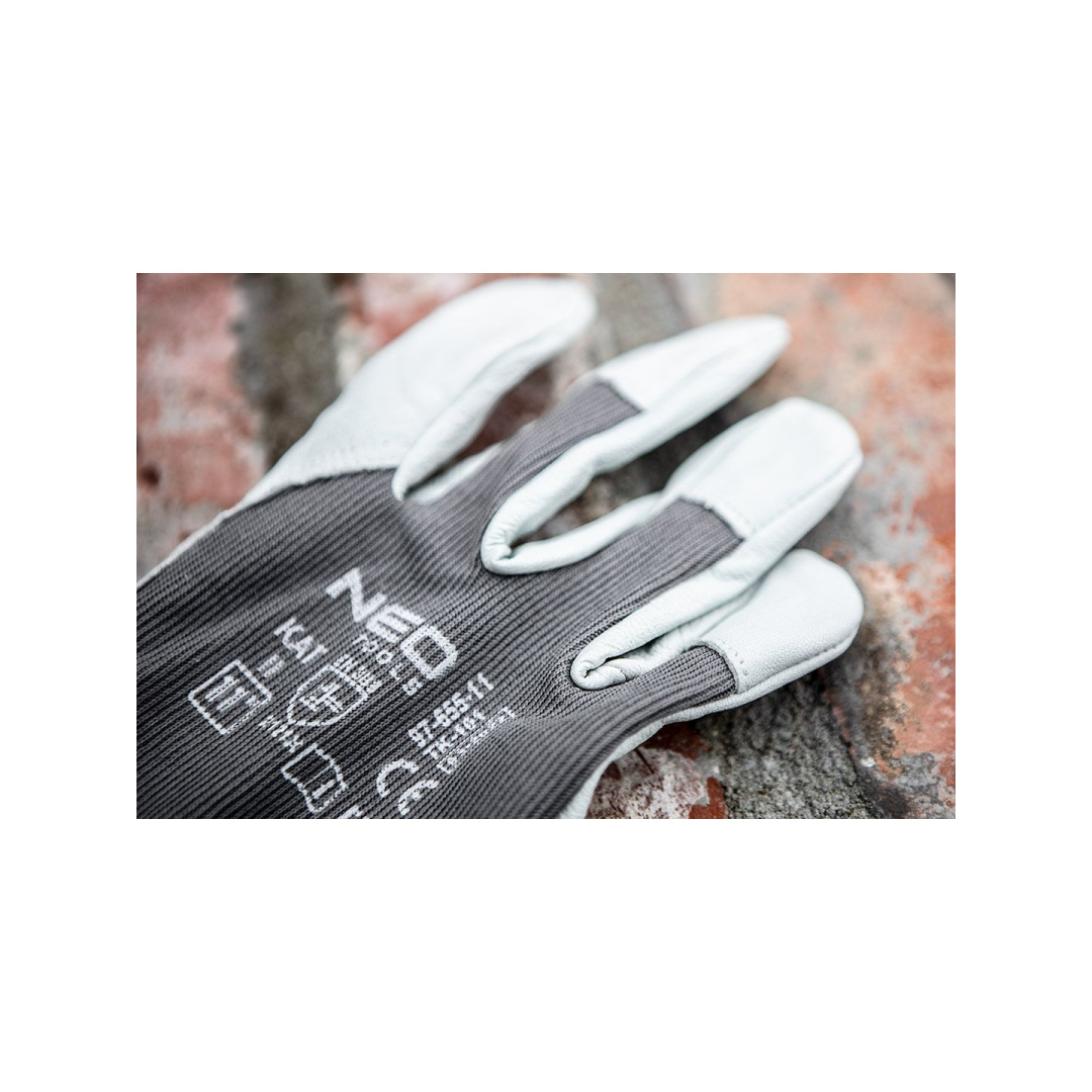 Darbinės pirštinės, 2121X, ožkos oda, Velcro, 11" dydis, CE 2 Darbinės pirštinės, 2121X, ožkos oda, Velcro, 11" dydis, CE 2