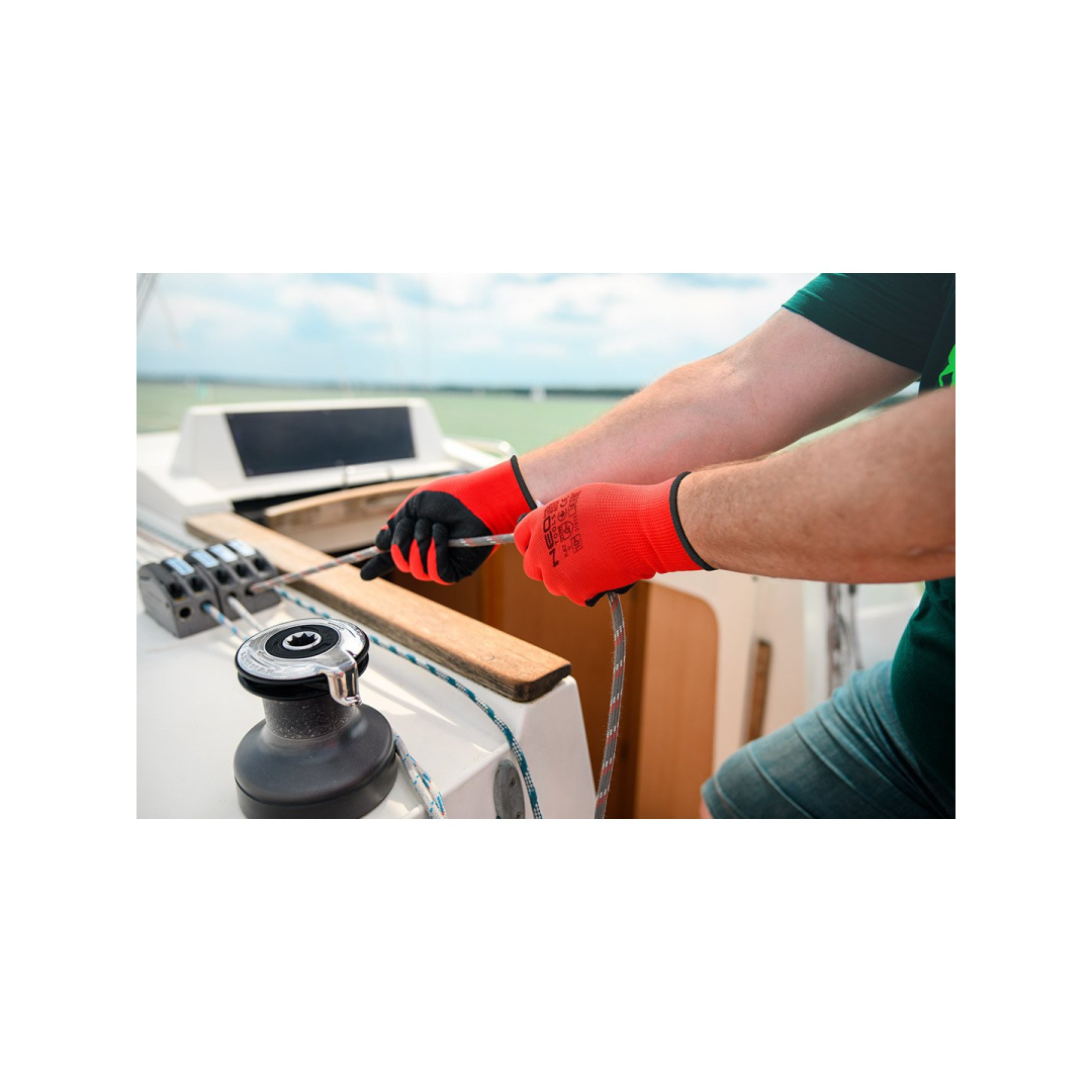 Darbinės pirštinės, lateksu dengtas poliesteris (krūkšnys), 3121X, 7 dydis 1