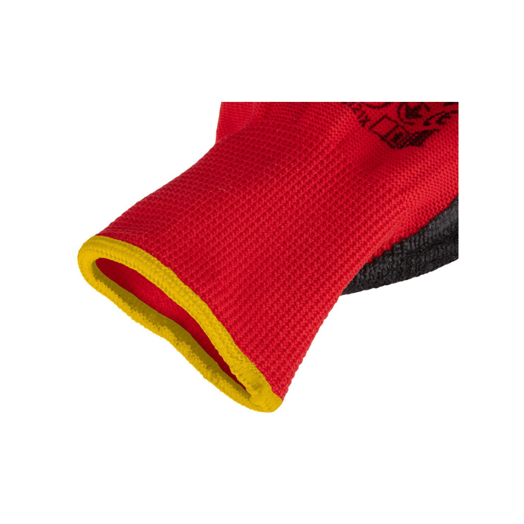 Darbinės pirštinės, lateksu dengtas poliesteris (krūkšnys),3121X, 10 dydis 7