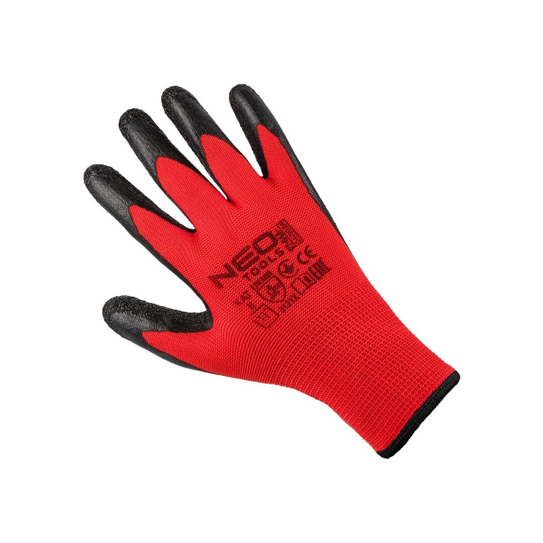 Darbinės pirštinės, lateksu dengtos, poliesterio (raukšlėtos), 3121X dydis 11 (card) 3 Darbinės pirštinės, lateksu dengtos, poliesterio (raukšlėtos), 3121X dydis 11 (card) 3