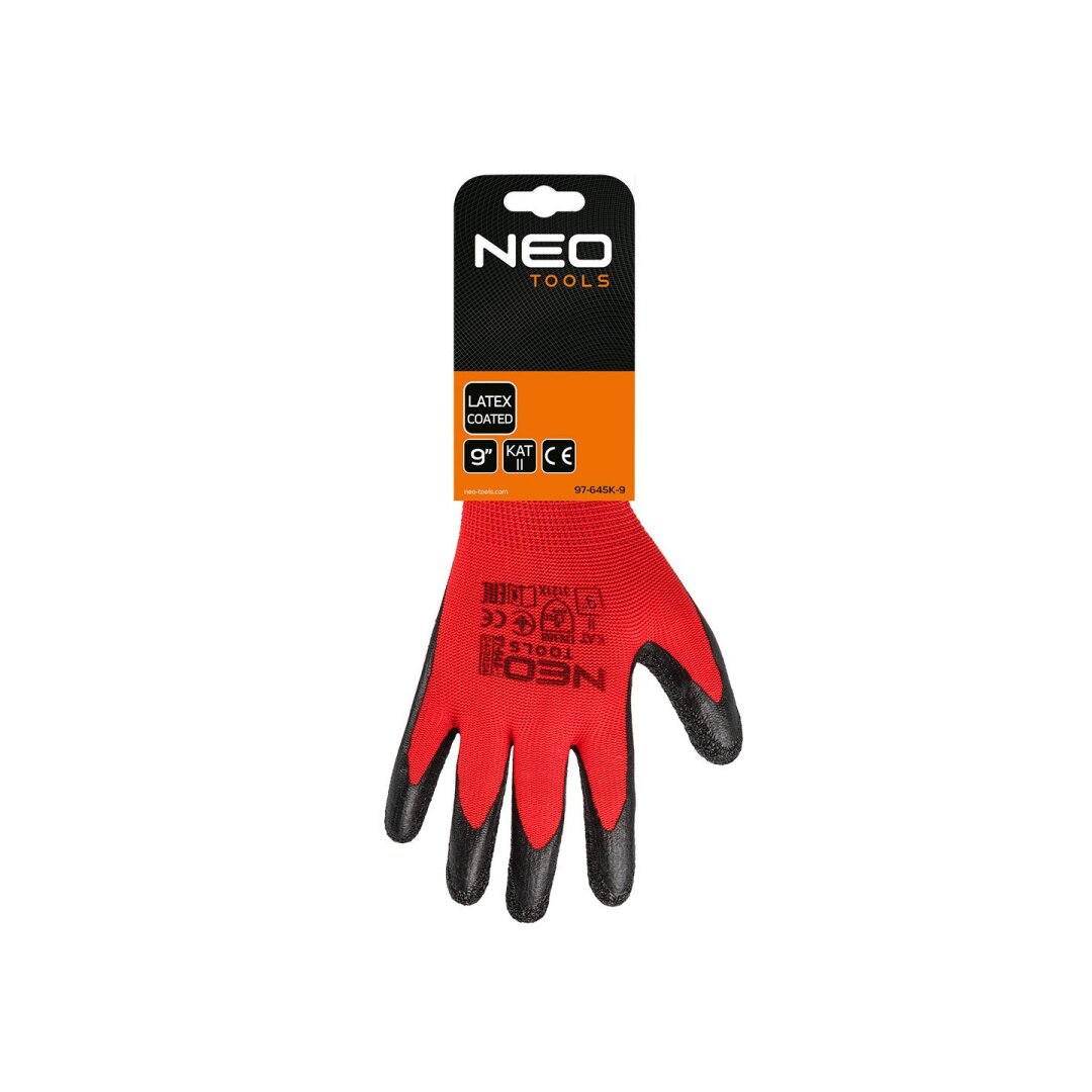 Darbinės pirštinės, lateksu dengtos, poliesterio (raukšlėtos), 3121X dydis 9 (card) 1 Darbinės pirštinės, lateksu dengtos, poliesterio (raukšlėtos), 3121X dydis 9 (card) 1