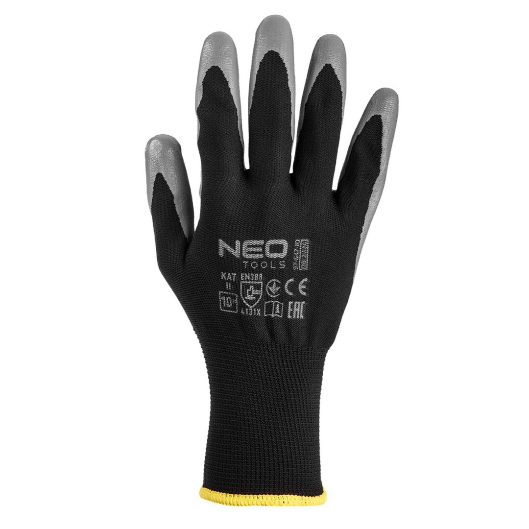 Darbinės pirštinės, nitrilu dengtos, iš poliesterio, 4131X dydis 10 (card) 2 Darbinės pirštinės, nitrilu dengtos, iš poliesterio, 4131X dydis 10 (card) 2