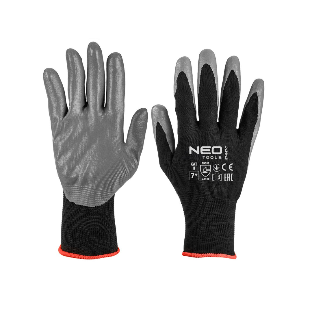 Darbinės pirštinės, ntrylemx dengtas poliesteris, 4131X, 7 dydis