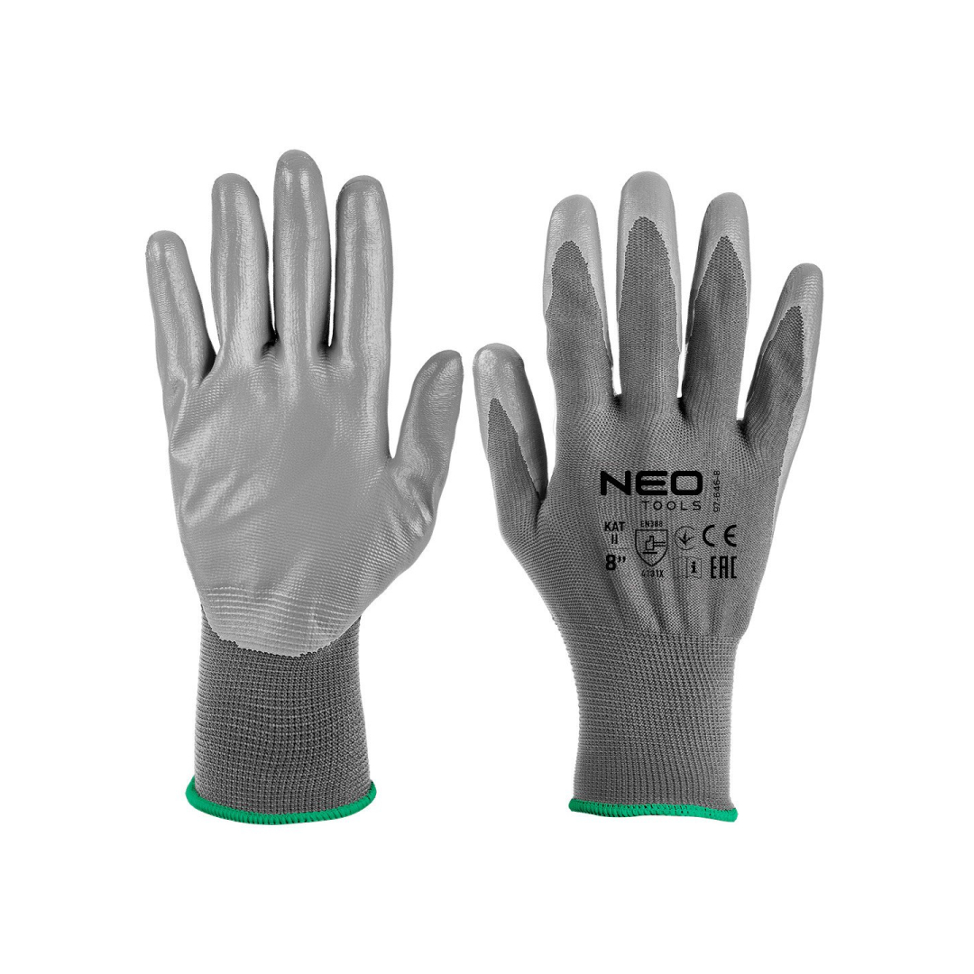 Darbinės pirštinės, PU dengtas poliesteris, 4131X, 8 dydis