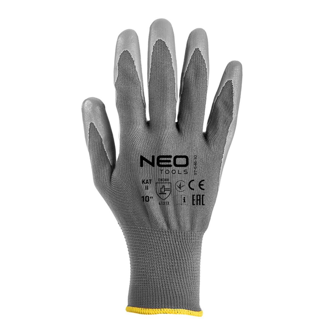 Darbinės pirštinės, PU dengtos poliesterio, 4131X dydis 10 (card) 3