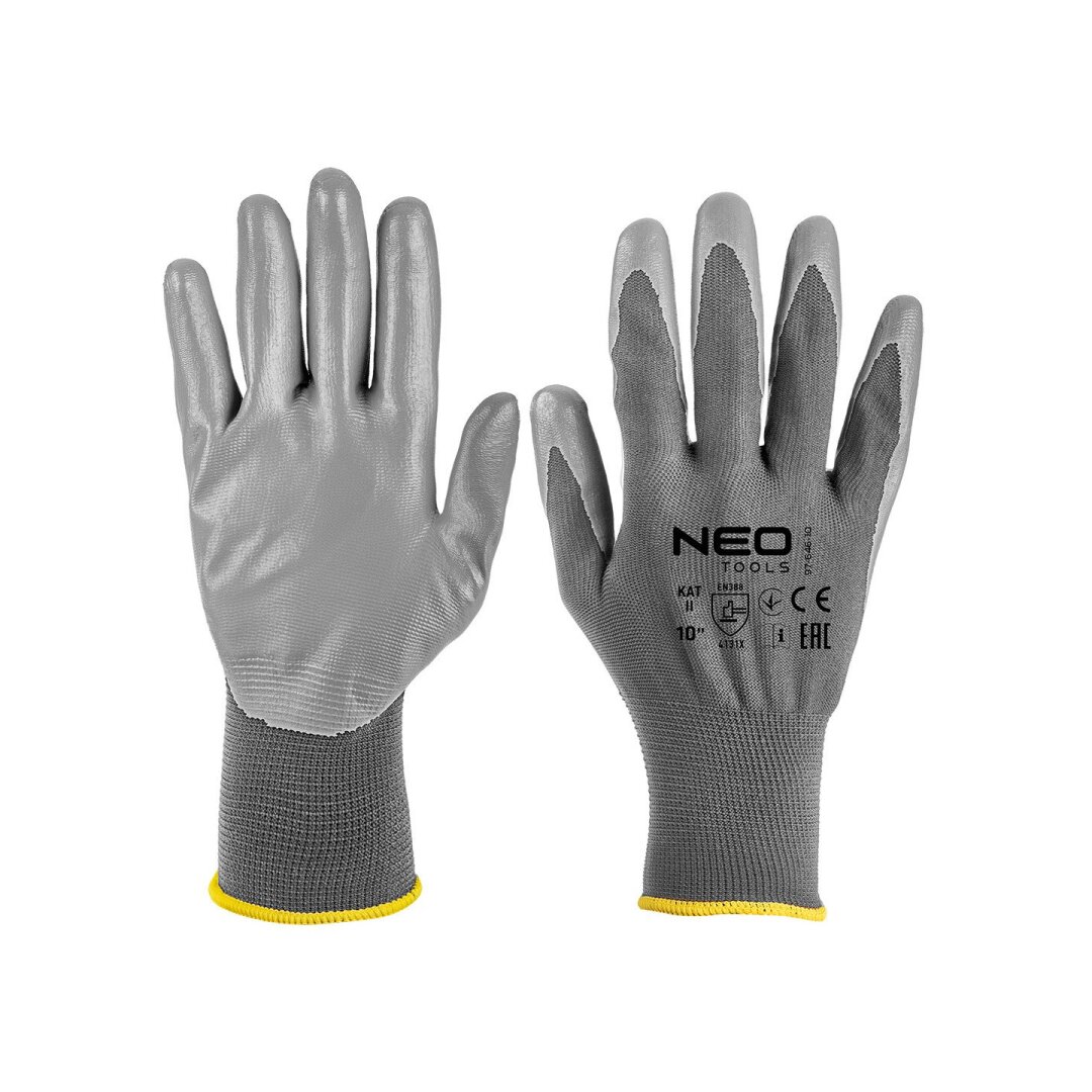 Darbinės pirštinės, PU dengtos poliesterio, 4131X dydis 10 (card) Darbinės pirštinės, PU dengtos poliesterio, 4131X dydis 10 (card)