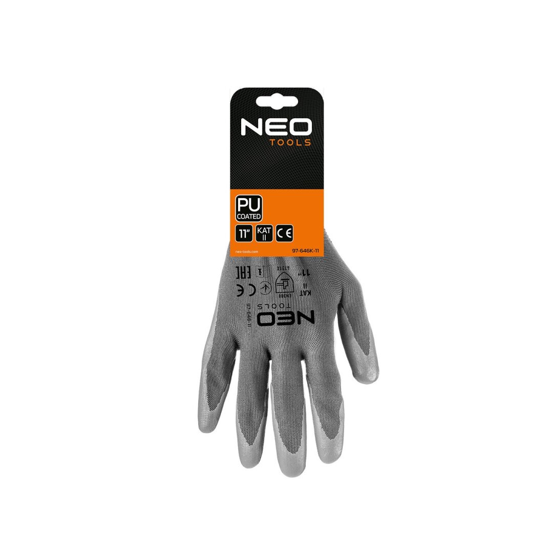 Darbinės pirštinės, PU dengtos poliesterio, 4131X dydis 11 (card) 1