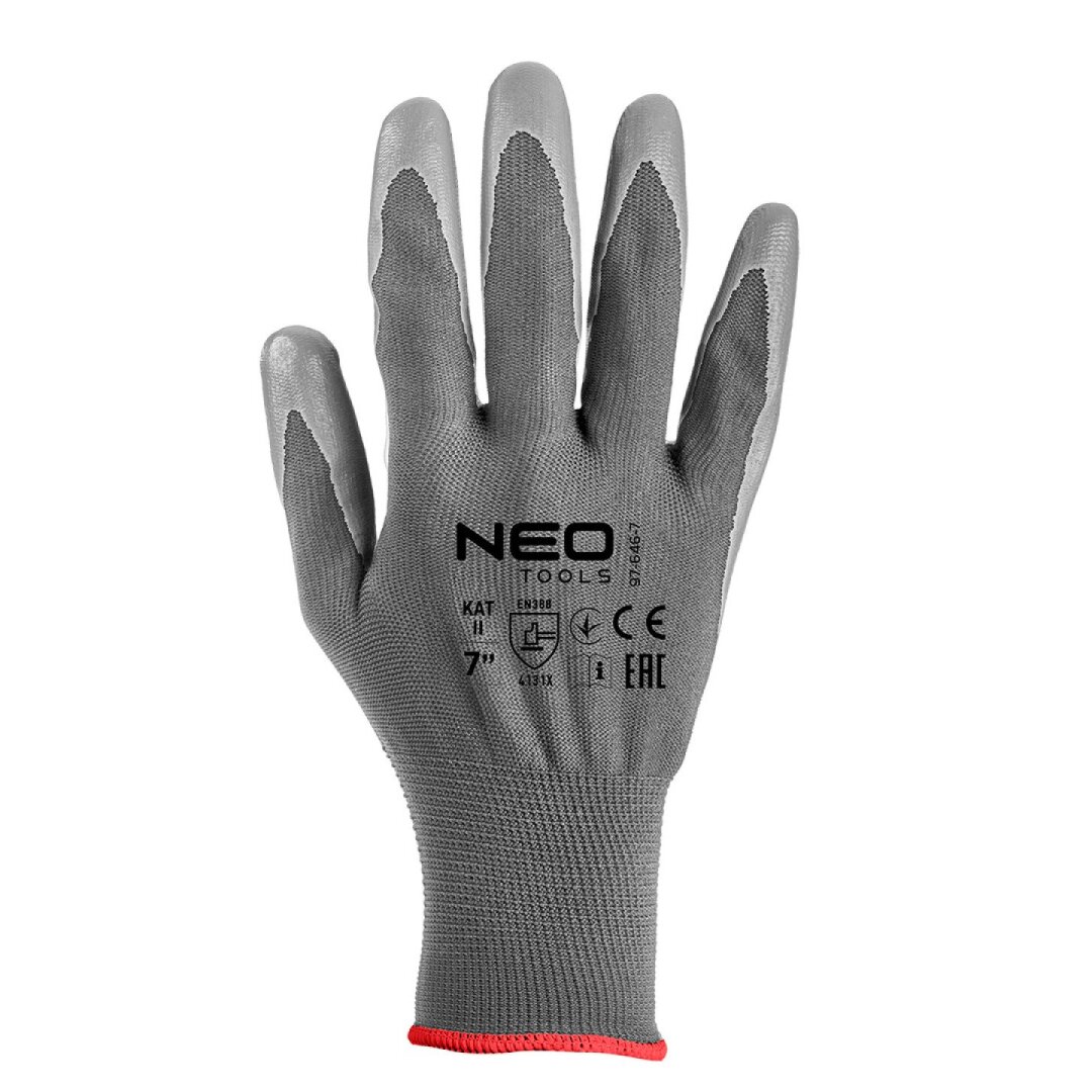 Darbinės pirštinės, PU dengtos poliesterio, 4131X dydis 7 (card) 3