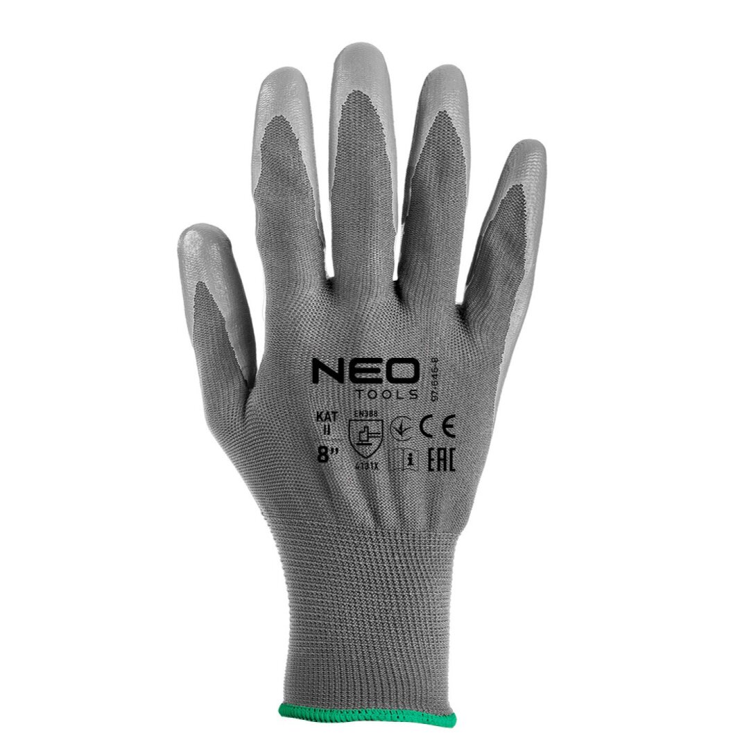 Darbinės pirštinės, PU dengtos poliesterio, 4131X dydis 8 (card) 3