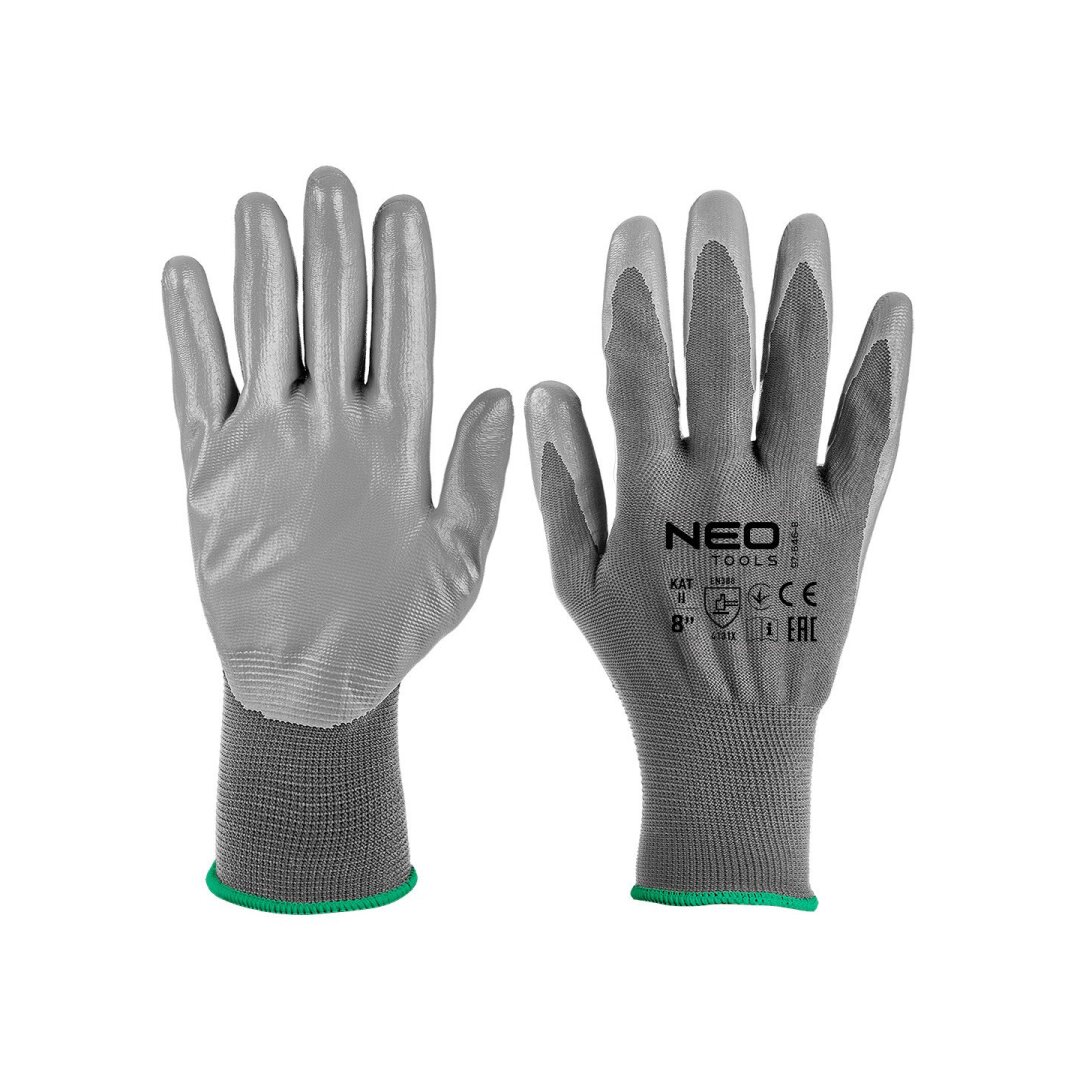 Darbinės pirštinės, PU dengtos poliesterio, 4131X dydis 8 (card) Darbinės pirštinės, PU dengtos poliesterio, 4131X dydis 8 (card)