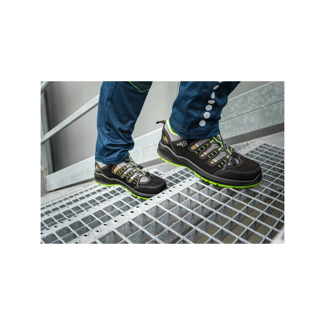 Darbiniai sandalai S1P SR, plieninis priekis, plieninis vidpadis nuo pradūrimo, 45 dydis 4 Darbiniai sandalai S1P SR, plieninis priekis, plieninis vidpadis nuo pradūrimo, 45 dydis 4