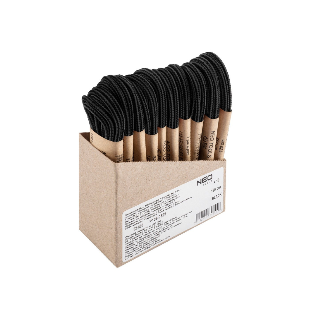 Darbo batų raišteliai 120cm, juodi