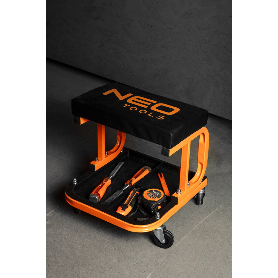 Darbo kėdė su ratukai ir įrankių lentyna 1