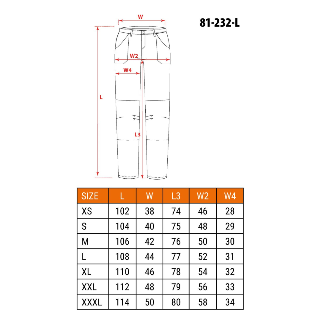 Darbo kelnės Camo URBAN, dydis L 6 Darbo kelnės Camo URBAN, dydis L 6