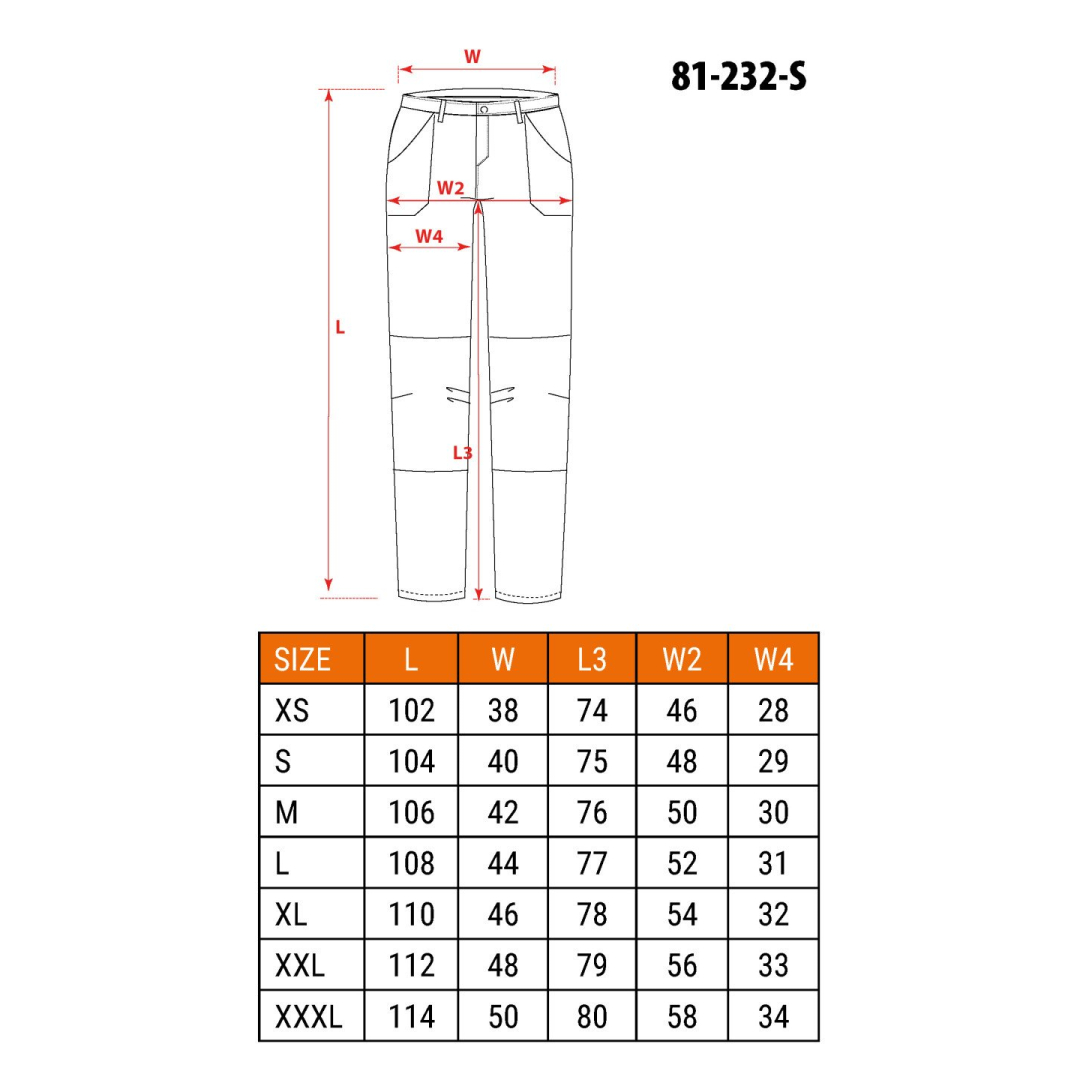 Darbo kelnės Camo URBAN, dydis S 6 Darbo kelnės Camo URBAN, dydis S 6
