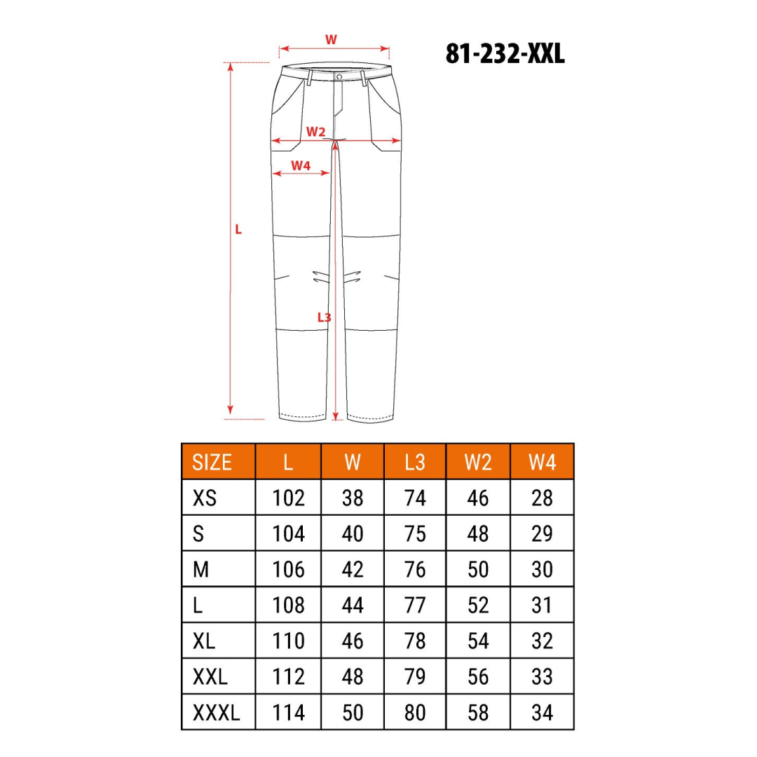 Darbo kelnės Camo URBAN, dydis XXL 6 Darbo kelnės Camo URBAN, dydis XXL 6