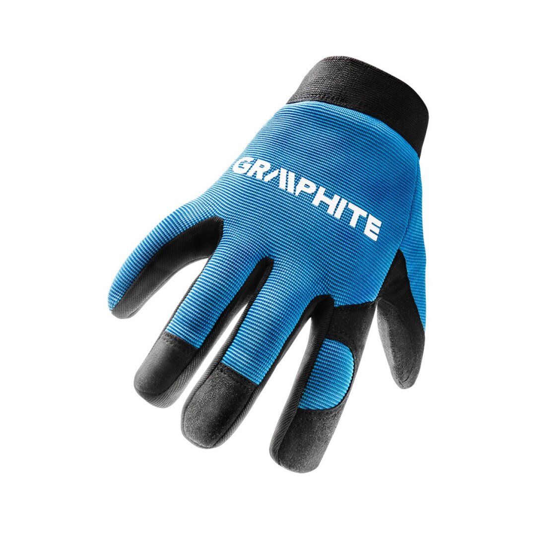 Darbo pirštinės 25 cm, sintetinė oda + tamprus audinys 2 Darbo pirštinės 25 cm, sintetinė oda + tamprus audinys 2