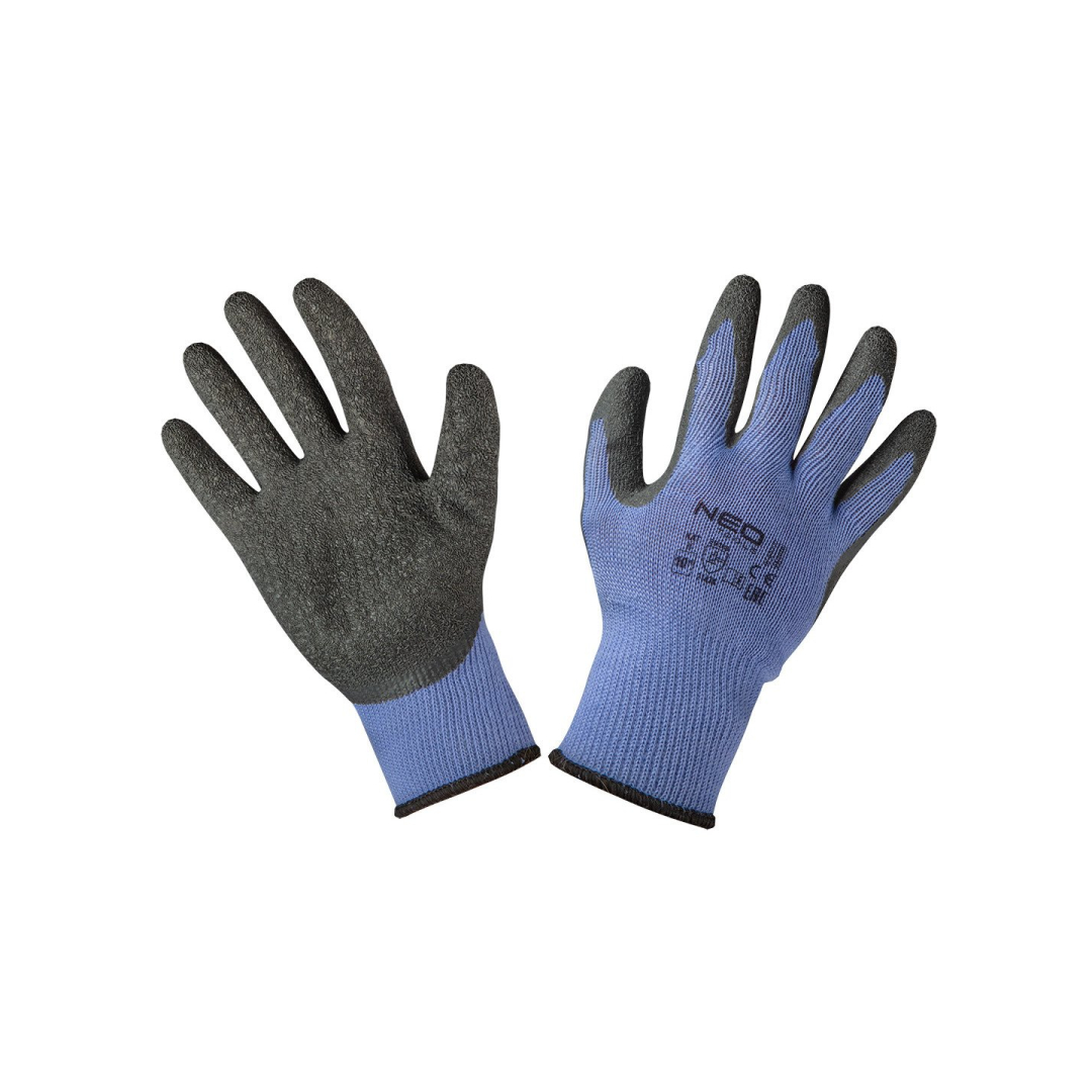 Darbo pirštinės, medvilninės, padengtos lateksu ir poliesteriu, 2143X, 10 dydis Darbo pirštinės, medvilninės, padengtos lateksu ir poliesteriu, 2143X, 10 dydis