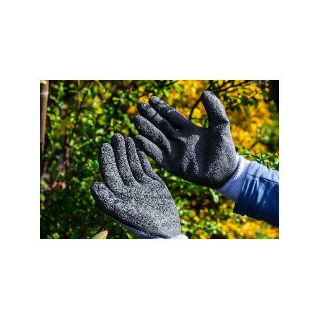 Darbo pirštinės, medvilninės, padengtos lateksu ir poliesteriu, 2143X, 8 dydis 4