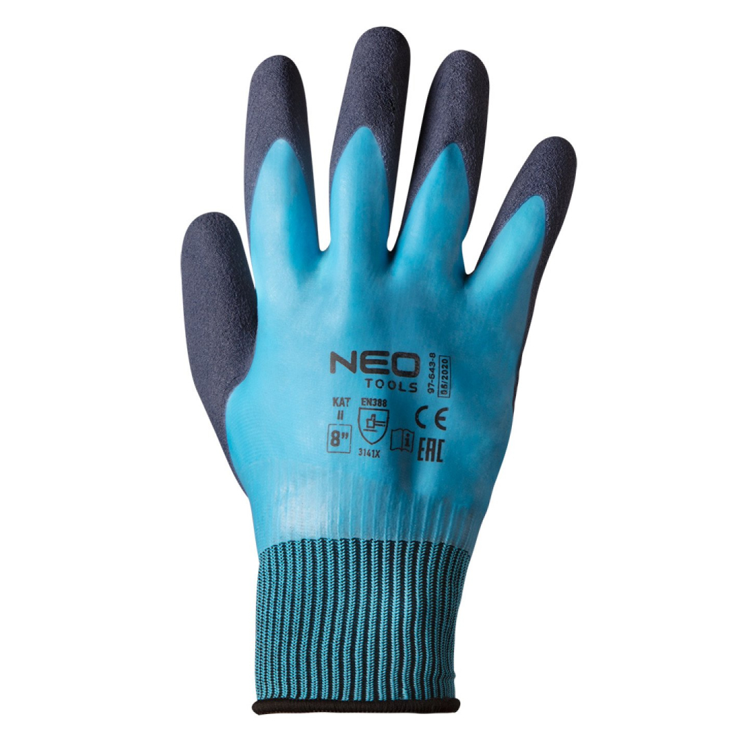 Darbo pirštinės, poliesteris su latekso danga (2 sluoksniai), 3141X, 10 dydis 6 Darbo pirštinės, poliesteris su latekso danga (2 sluoksniai), 3141X, 10 dydis 6