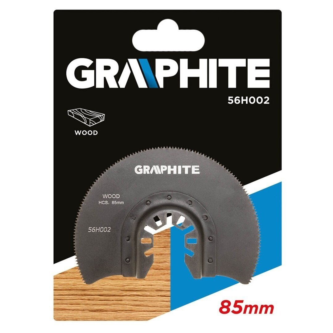 Daugiafunkcinio įrankio geležtė, pusiau apvali, GRAPHITE 56H002, medžiui 1 Daugiafunkcinio įrankio geležtė, pusiau apvali, GRAPHITE 56H002, medžiui 1