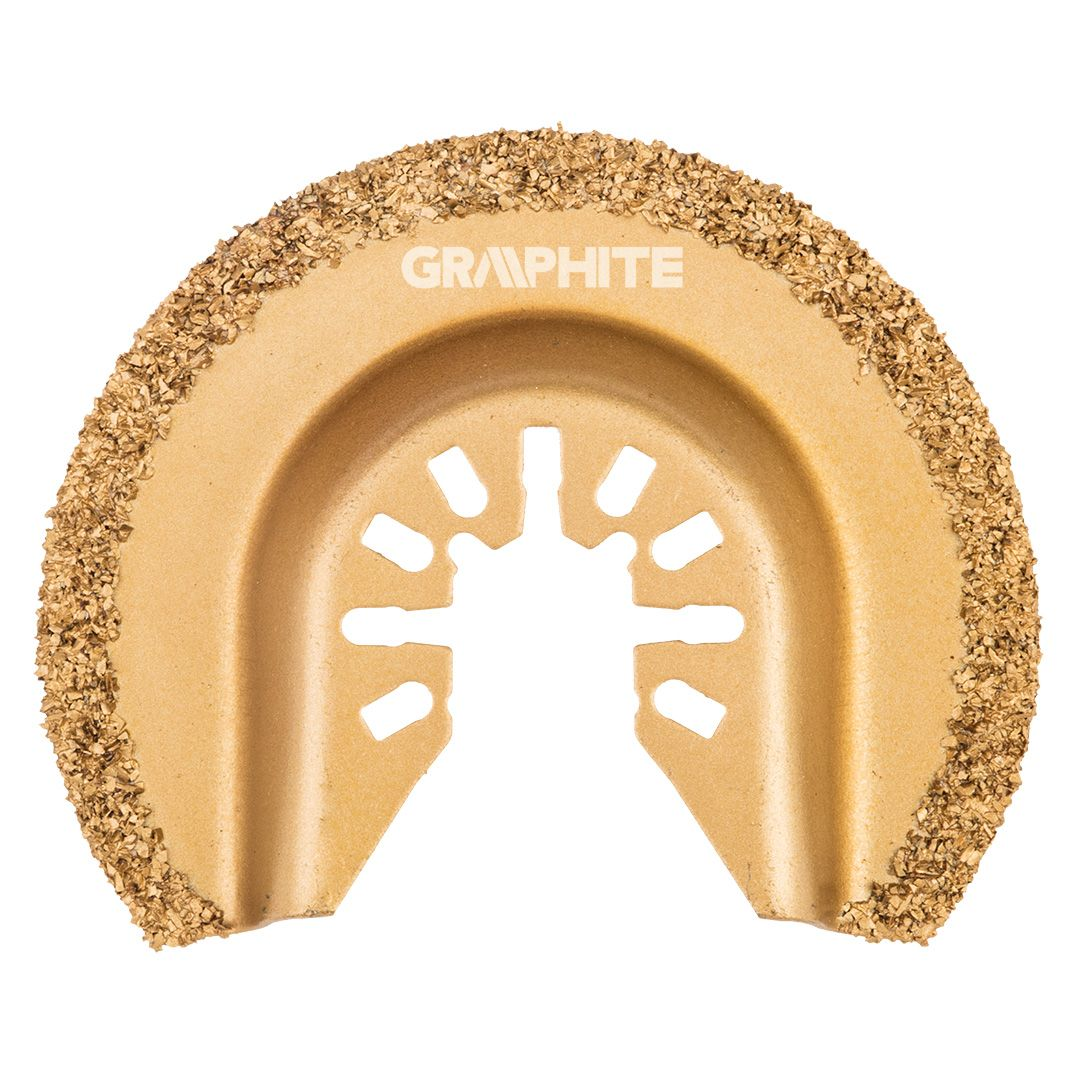 Daugiafunkcinio įrankio geležtė, pusiau apvali, GRAPHITE 56H064, keramikai