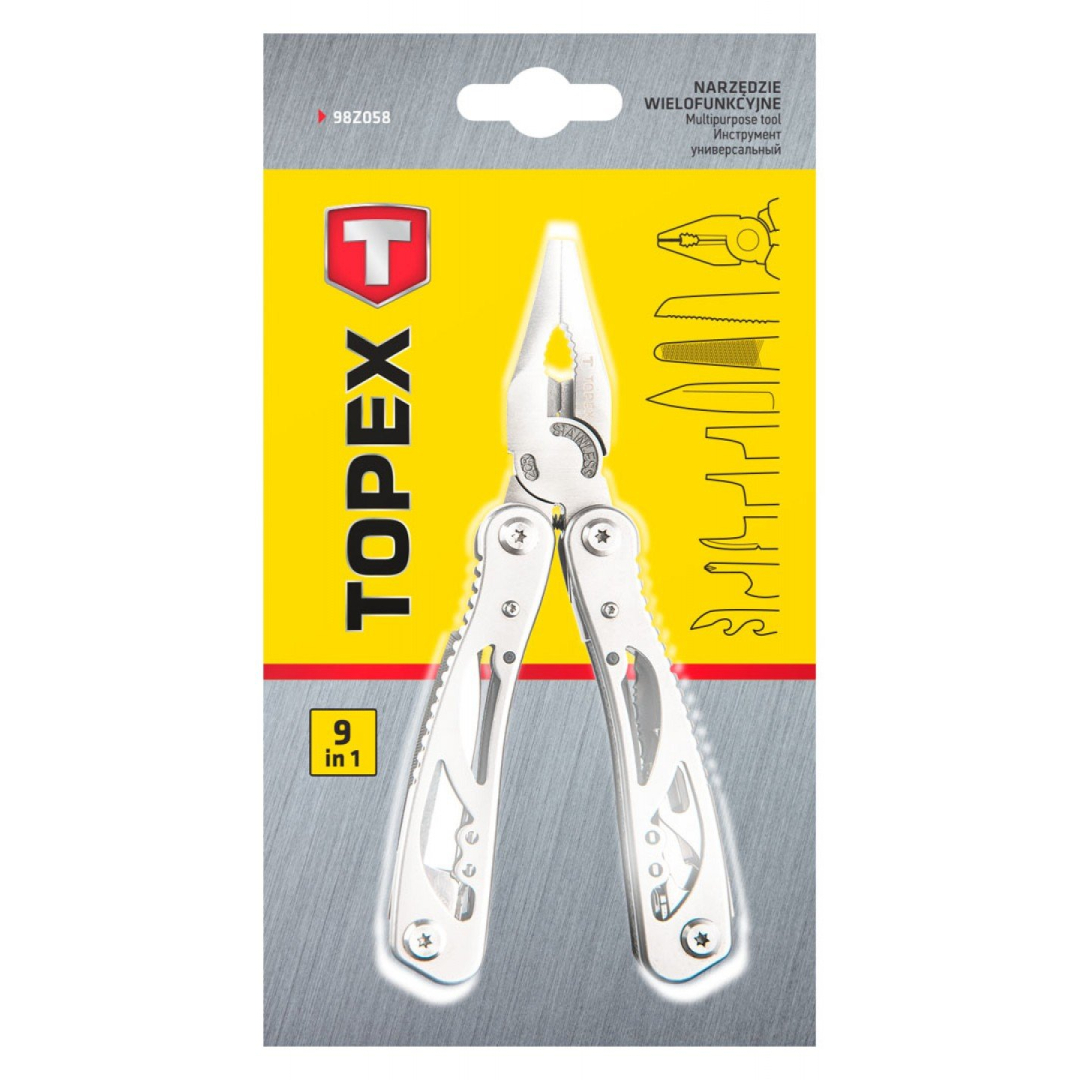 Daugiafunkcinis įrankis TOPEX, 9/1, su dėklu 1 Daugiafunkcinis įrankis TOPEX, 9/1, su dėklu 1