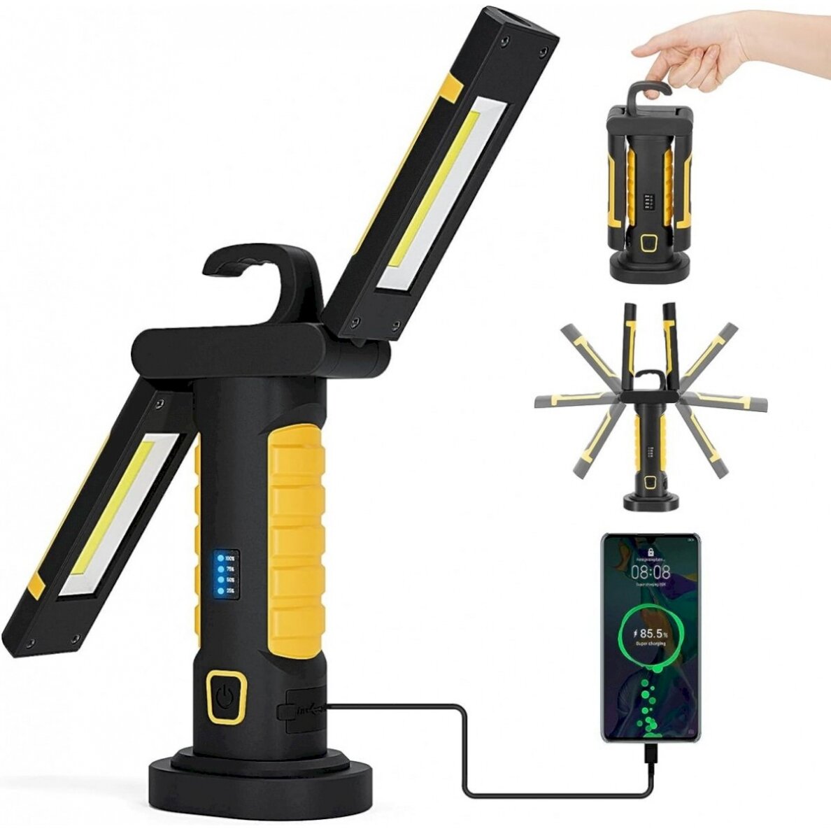 Darbo lempa akumuliatorinė | COB chip + CREE XPG | 2 COB | 1200 lm (PWL2M) Darbo lempa akumuliatorinė | COB chip + CREE XPG | 2 COB | 1200 lm (PWL2M)