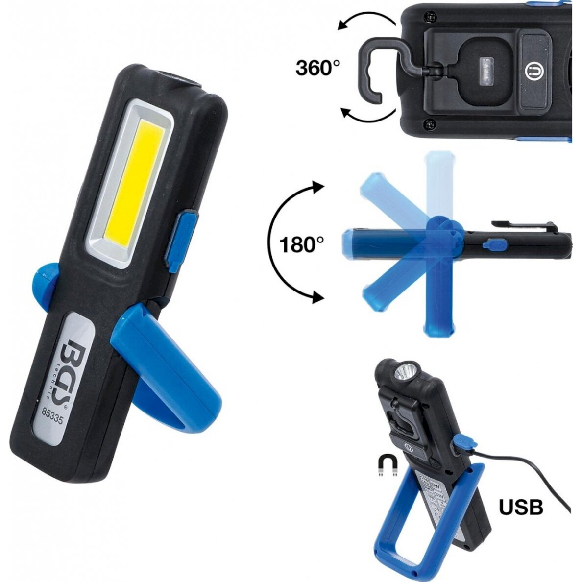 Darbo lempa akumuliatorinė | COB LED | 360 Lm (85335)