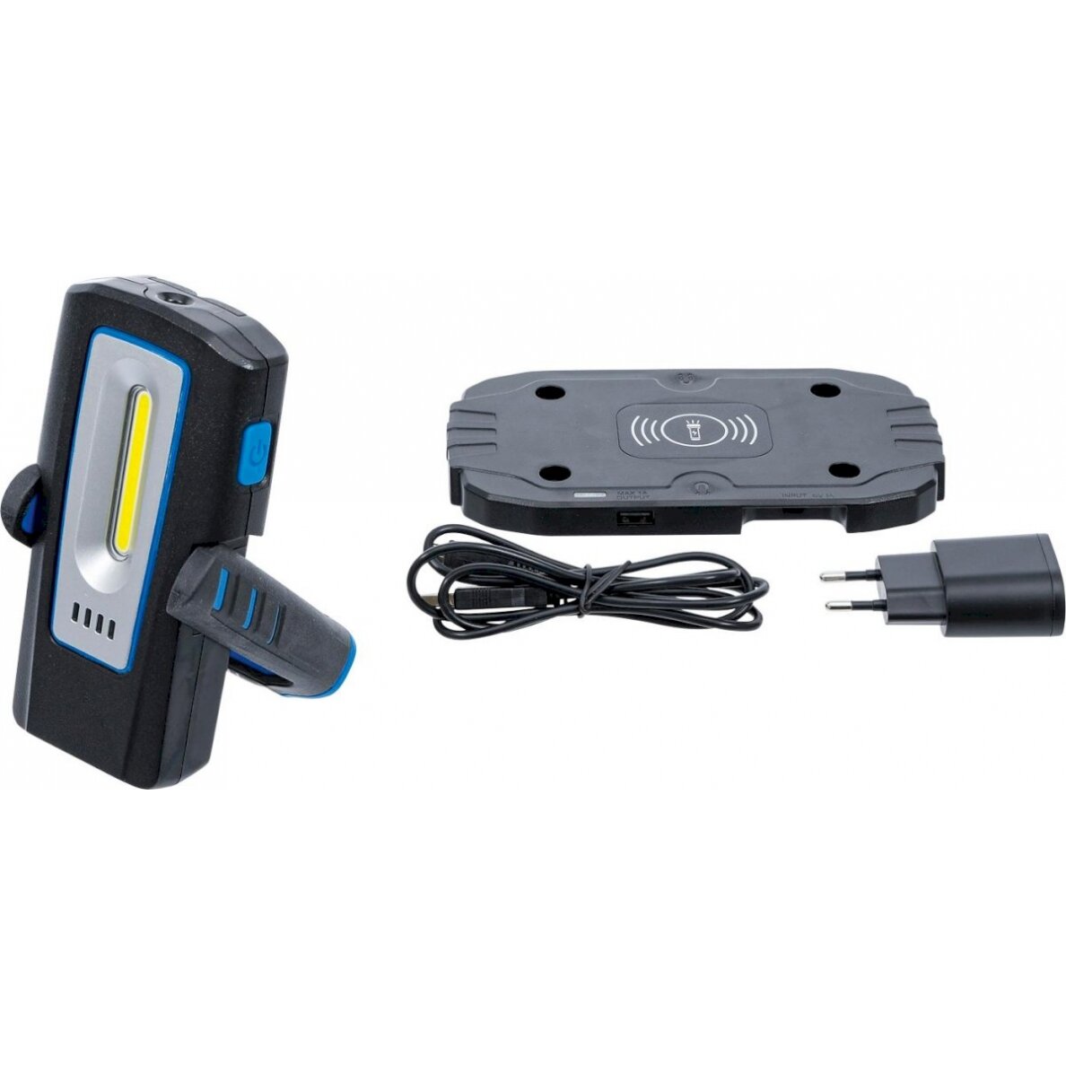Darbo lempa COB LED | su magnetu ir kabliu | sulankstoma | su belaidžio įkrovimo funkcija (85331) Darbo lempa COB LED | su magnetu ir kabliu | sulankstoma | su belaidžio įkrovimo funkcija (85331)
