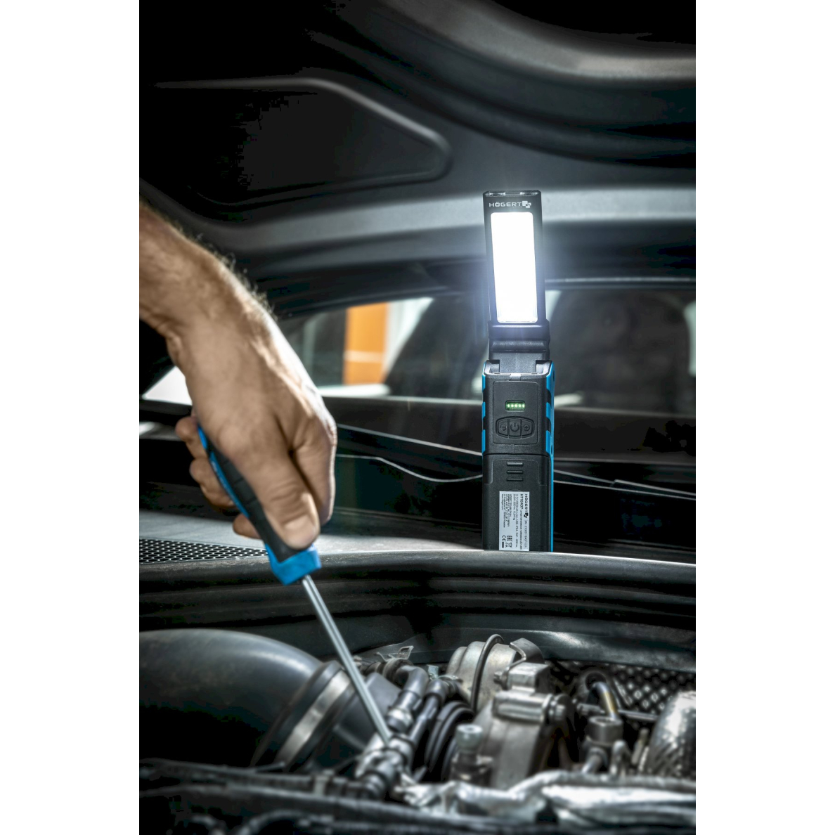 Darbo lempa-žibintuvėlis COB-LED 5W  įkraunama 3