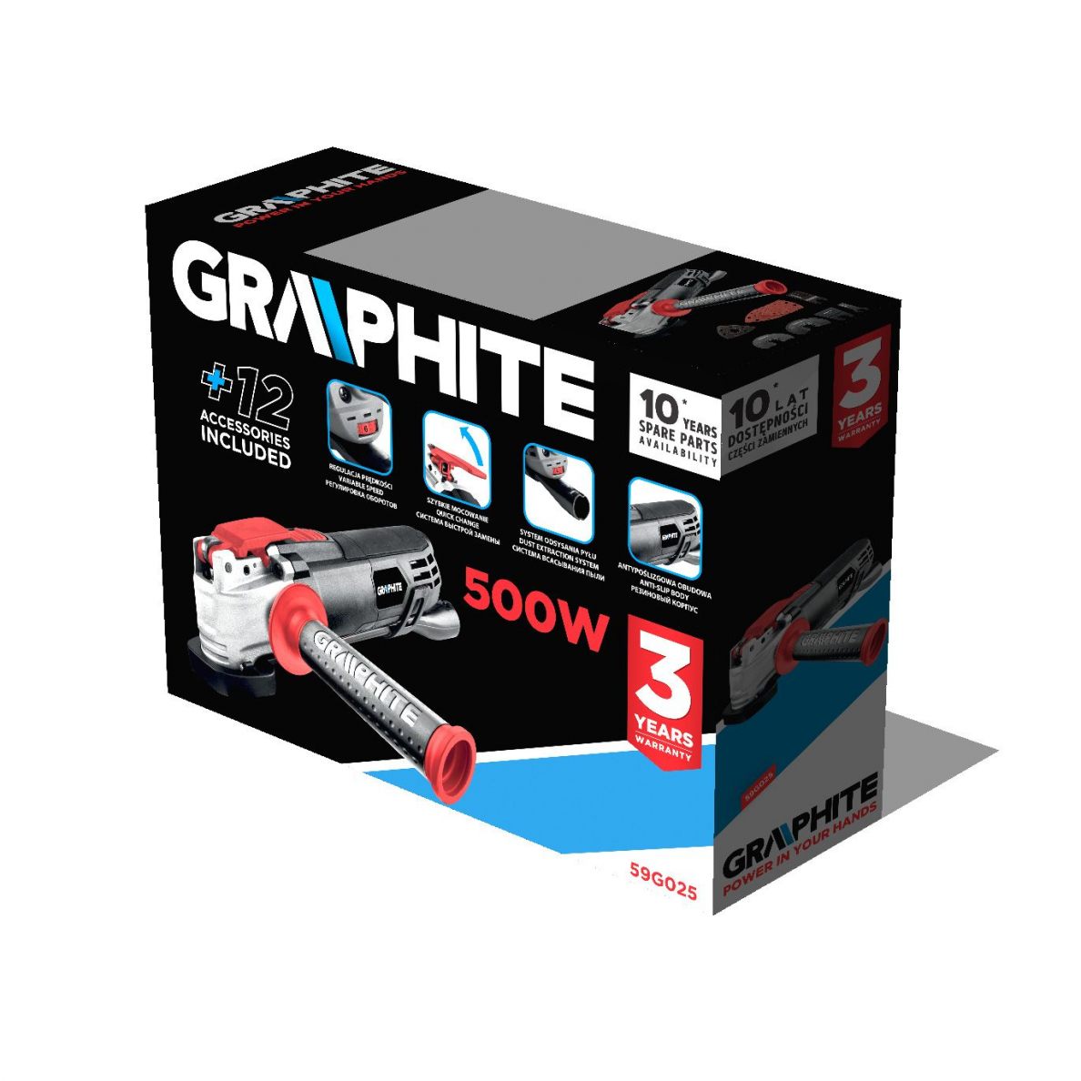 Daugiafunkcinis įrankis Graphite 59G025, 500 W 16 Daugiafunkcinis įrankis Graphite 59G025, 500 W 16