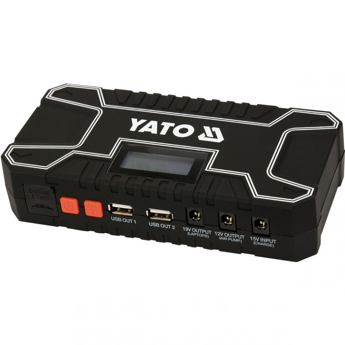Daugiafunkcinis pakrovėjas / paleidėjas (power bank) Yato, 12000 mAh, LCD 5