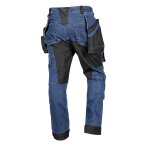 Darbinės kelnės DENIM, sutvirtintos Cordura audiniu, nuimamos kišenės dėklams, tamsiai mėlynos, dydis L