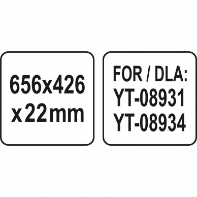 Lentyna aukštai dirbtuvių spintelei Yato 2 Lentyna aukštai dirbtuvių spintelei Yato 2
