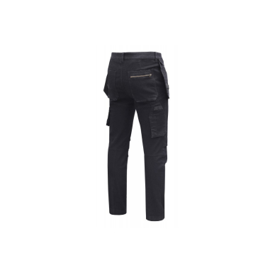 Darbinės džinsinės kelnės, juodos sp., XL dydis 1 Darbinės džinsinės kelnės, juodos sp., XL dydis 1