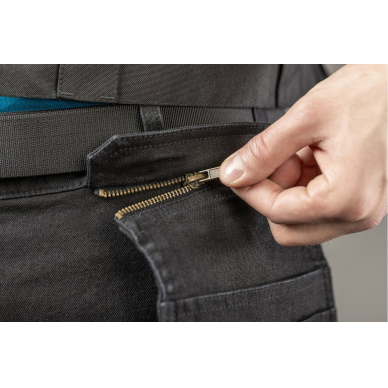 Darbinės džinsinės kelnės, juodos sp., XL dydis 4 Darbinės džinsinės kelnės, juodos sp., XL dydis 4