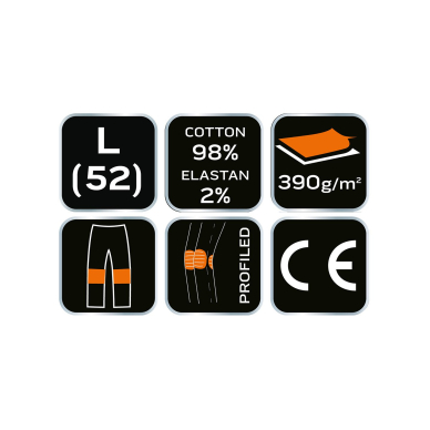 Darbinės kelnės DENIM, juodos, L dydis 8