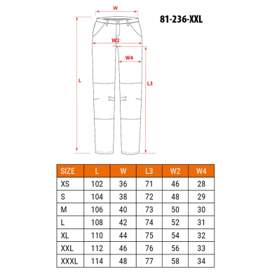 Darbinės kelnės DENIM, juodos, XXL dydis 7