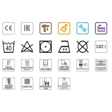 Darbinės kelnės, smėlio spalvos, dydis XL SLIM 3 Darbinės kelnės, smėlio spalvos, dydis XL SLIM 3