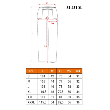 Darbinės kelnės, XL dydis 8 Darbinės kelnės, XL dydis 8