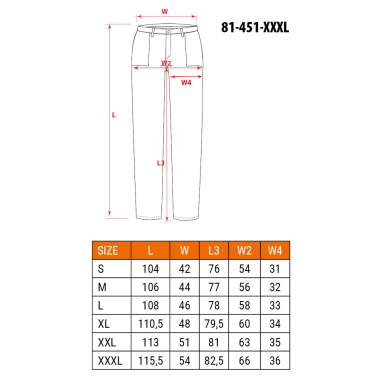 Darbinės kelnės, XXXL dydis 8 Darbinės kelnės, XXXL dydis 8