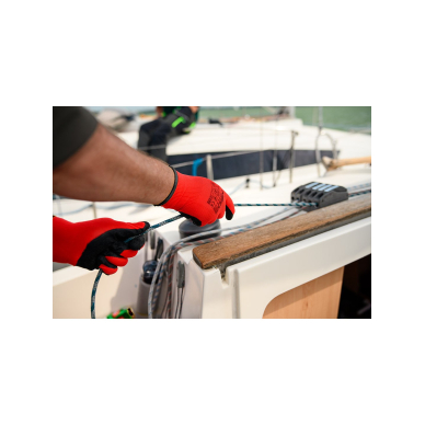 Darbinės pirštinės, lateksu dengtas poliesteris (krūkšnys), 3121X, 11 dydis 2