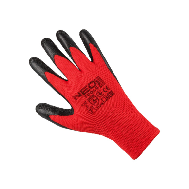 Darbinės pirštinės, lateksu dengtas poliesteris (krūkšnys), 3121X, 7 dydis 3