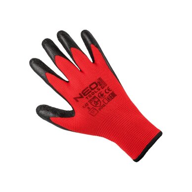 Darbinės pirštinės, lateksu dengtos, poliesterio (raukšlėtos), 3121X dydis 11 (card) 3 Darbinės pirštinės, lateksu dengtos, poliesterio (raukšlėtos), 3121X dydis 11 (card) 3